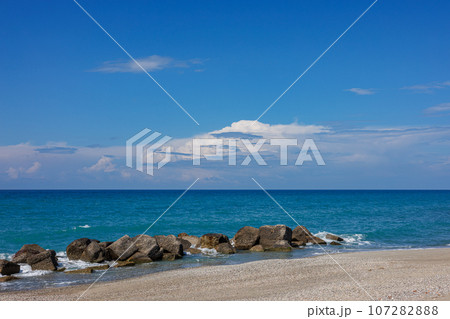 Spadafora beach on the northeast coast of the island of Sicily Spadafora beach on the northeast coast of the island of Sicily 107282888