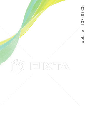 グリーンの流線イメージ　背景素材 107283806