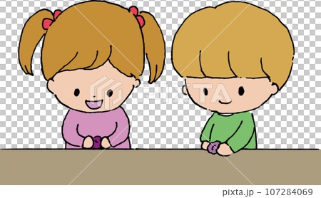 Children working at the table Children working at the table 107284069