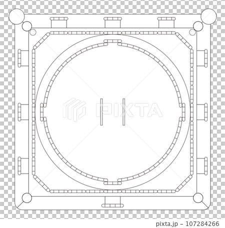 相撲の土俵_ラインアート 相撲の土俵_ラインアート 107284266