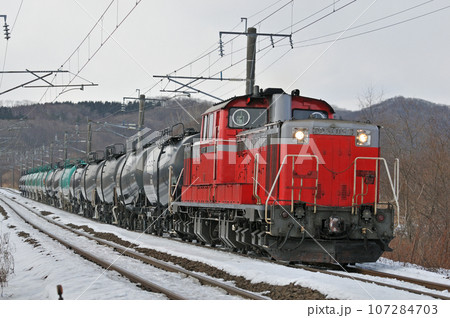 室蘭本線　登別ー虎杖浜　JR貨物　DD51-1157（鷲別） 107284703