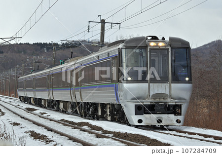 室蘭本線　登別ー虎杖浜　JR北海道　785系　NE-1編成（札幌）　すずらん 107284709