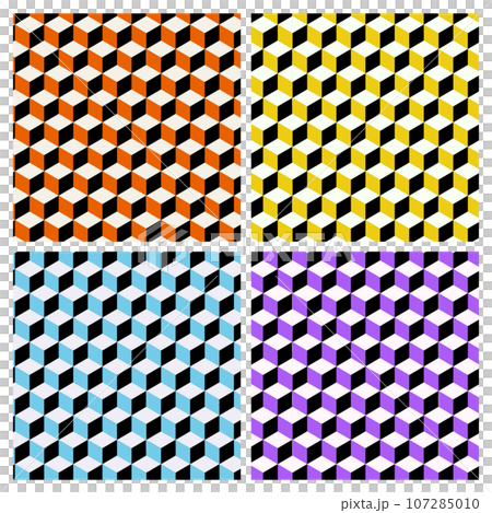 Colorful retro pattern set Colorful retro pattern set 107285010