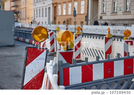 Road Construction work signs 107289430