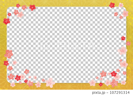 金葉日本圖案框架鑲嵌李子 107291314