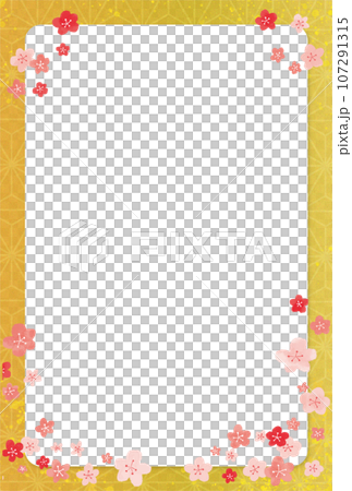 金葉日本圖案框架鑲嵌李子 107291315