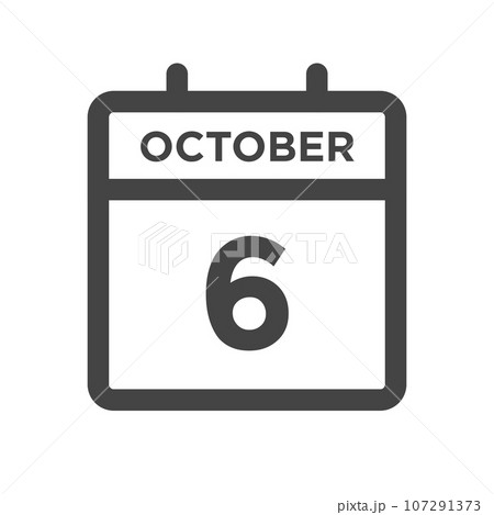 October 6 Calendar Day or Calender Date for Deadlines or Appointment October 6 Calendar Day or Calender Date for Deadlines or Appointment 107291373