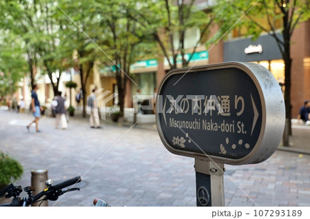 丸の内仲通りの標識 107293189