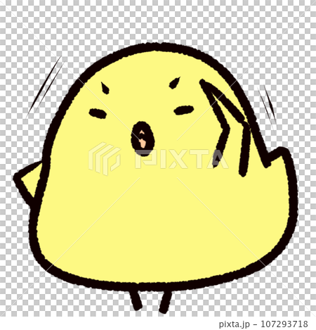 了解、と敬礼のポーズをとるひよこ 107293718