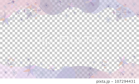 クリスマスに使えるピンクと紫の雪の結晶のベクターフレーム画像 クリスマスに使えるピンクと紫の雪の結晶のベクターフレーム画像 107294431