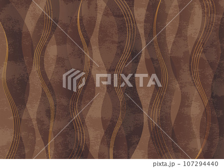 コーヒーやカカオのような深い茶色の波模様グランジ コーヒーやカカオのような深い茶色の波模様グランジ 107294440