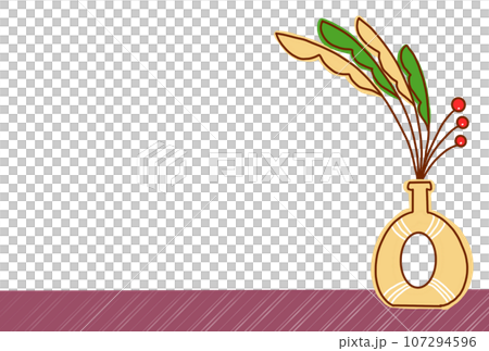 シンプルな観葉植物ポストカード 107294596