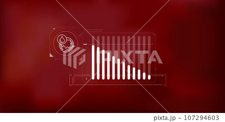 Infographic of decline in global oil demand. 107294603