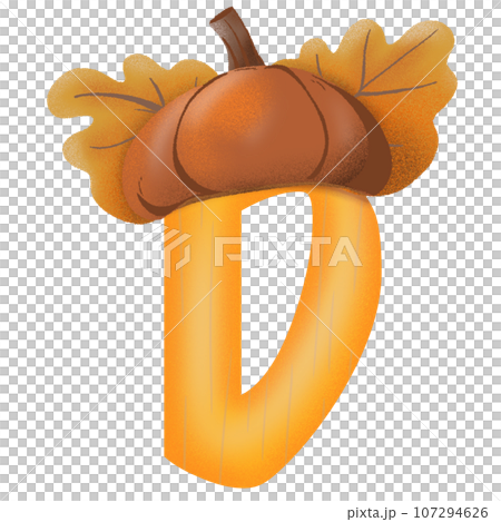 Letters A-Z with oak tree seeds in autumn season Letters A-Z with oak tree seeds in autumn season 107294626