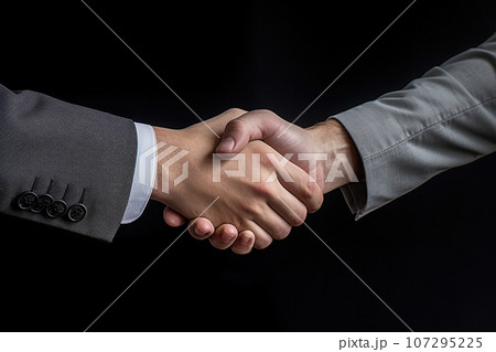 Two business people shaking hands 107295225