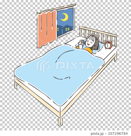 young woman sleeping 107296784