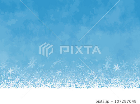 美しい雪の結晶の壁紙イラスト 107297049