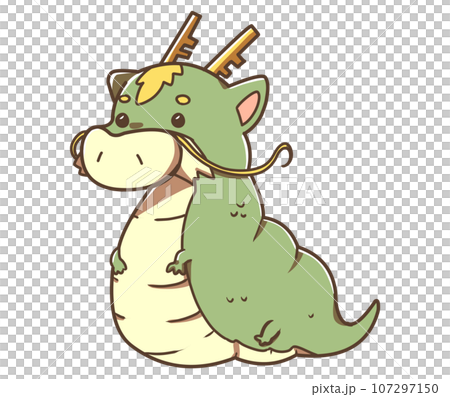 Cute rounded dragon Cute rounded dragon 107297150