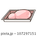 パックに入っている鶏むね肉 107297151