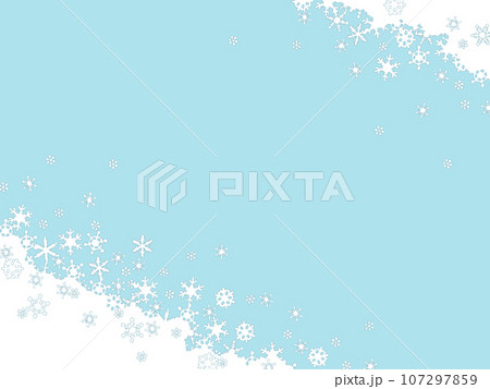 キラキラ光る雪の結晶の背景-手描き 107297859