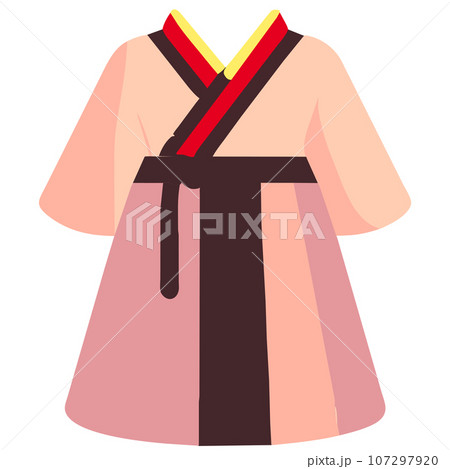 Cute child wearing hanbok generate ai 107297920