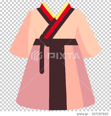 Cute child wearing hanbok generate ai 107297920
