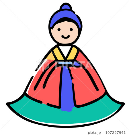 Cute child wearing hanbok generate ai Cute child wearing hanbok generate ai 107297941