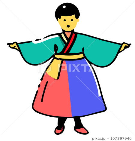 Cute child wearing hanbok generate ai Cute child wearing hanbok generate ai 107297946