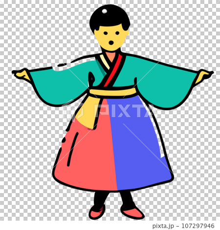 Cute child wearing hanbok generate ai Cute child wearing hanbok generate ai 107297946