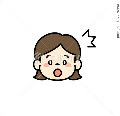 子ども 顔 アイコン イラスト びっくりする 子ども 顔 アイコン イラスト びっくりする 107298998