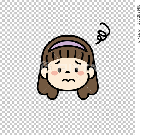 子ども 顔 アイコン イラスト 悩む 子ども 顔 アイコン イラスト 悩む 107298999