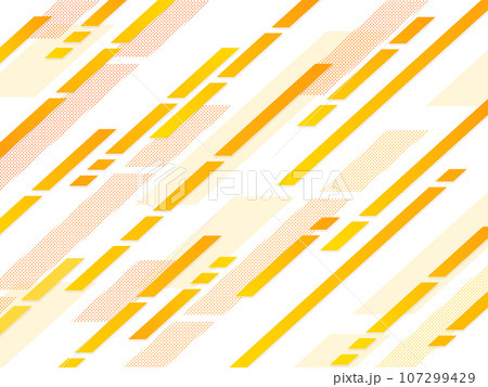 背景画像  透過 グラデーション 斜めモチーフの背景 黄色 オレンジ 光 107299429