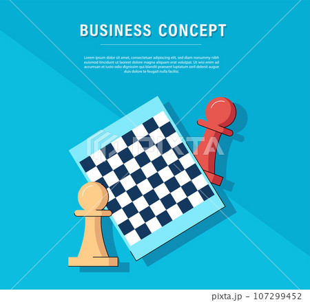 Chessboard business strategy concept. vector illustration 107299452