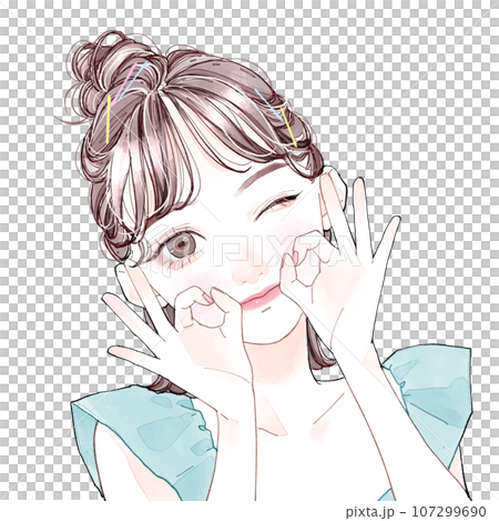 たこ焼きポーズ たこ焼きポーズ 107299690