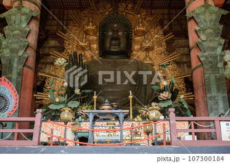 東大寺 正面からの大仏さま 東大寺 正面からの大仏さま 107300184