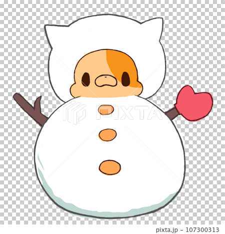 Mikeneko turned into a snowman Mikeneko turned into a snowman 107300313
