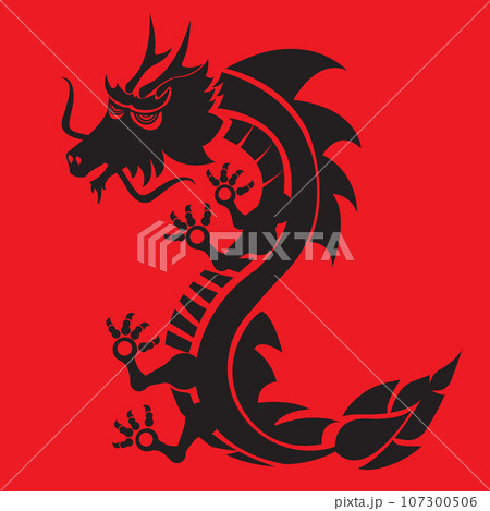 The Chinese dragon cartoon style for celebration concept 107300506
