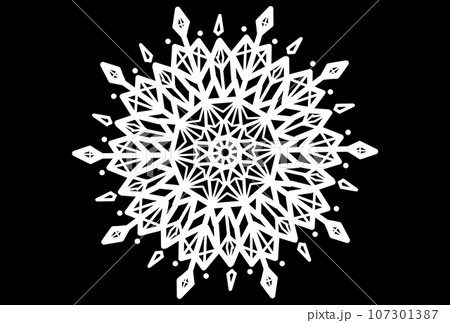 雪の結晶っぽいレース 107301387