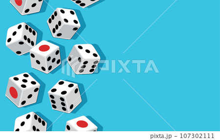 Gambling Dices background. vector illustration 107302111