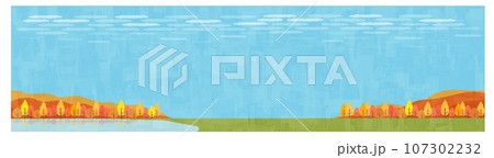 秋の背景素材 横位置 秋の背景素材 横位置 107302232