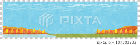 秋の背景素材 横位置 秋の背景素材 横位置 107302232