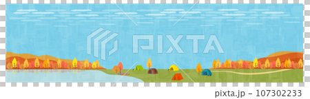 秋の背景素材 横位置 秋の背景素材 横位置 107302233