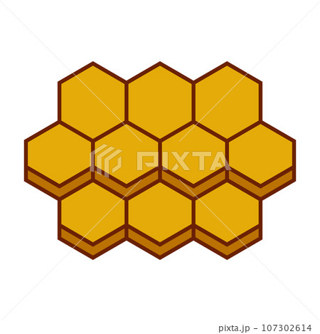 Honeycomb vector icon on white background. 107302614
