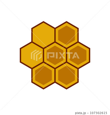 Honeycomb vector icon on white background. 107302615