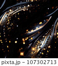 Black snakes.Seamless magical fantasy pattern with snakes and dragons.Scales. 107302713