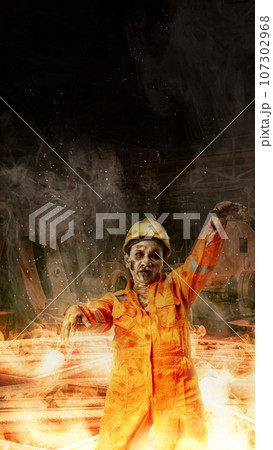 Scary zombie. Halloween concept 107302968