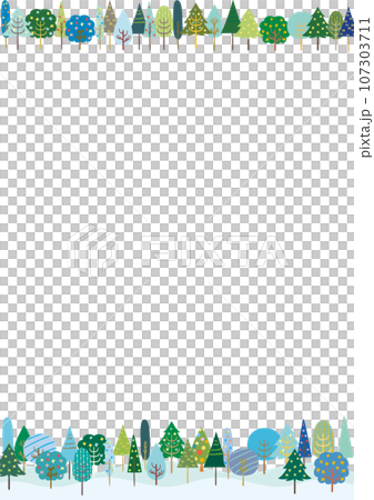 斯堪的納維亞風格冬季森林框架垂直 107303711