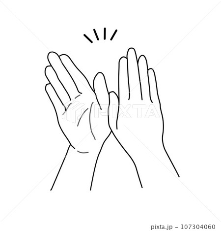 ハイタッチをする2つの手 ハイタッチをする2つの手 107304060