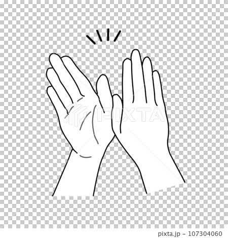 ハイタッチをする2つの手 ハイタッチをする2つの手 107304060