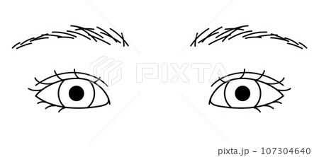 目元 平行型二重まぶた 蒙古ひだ 白黒 目元 平行型二重まぶた 蒙古ひだ 白黒 107304640